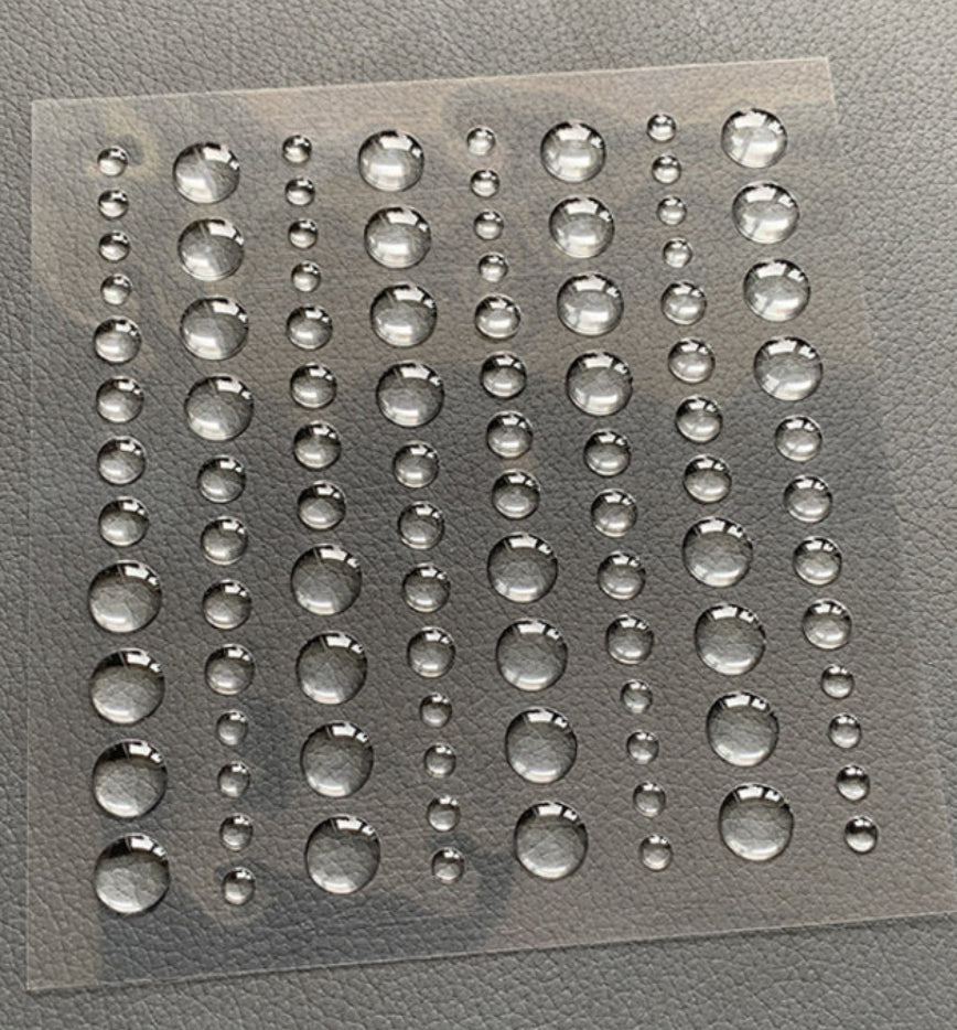 Dotter/ halvperler klare- ass.str.- selvklebende