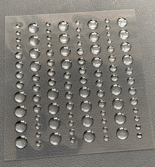 Dotter/ halvperler klare- ass.str.- selvklebende