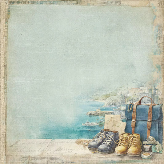 NYHET! Reprint mønsterark - Masculine moments - travel - 12x12