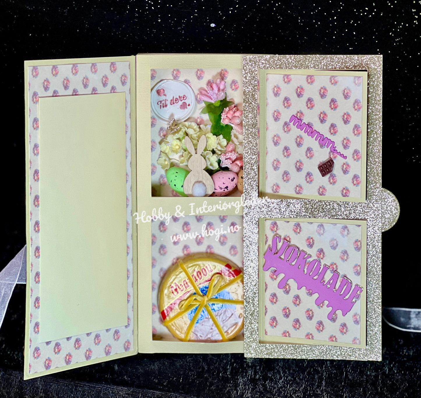 NYHET! Hobbypakke/ hobbykit - Eske med vippedør / svingdør