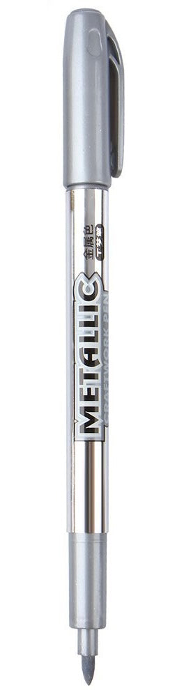 NYHET! Metallic pen / tusj Sølv - som bla. kan brukes på Wax stamp/ lakksegltrykk