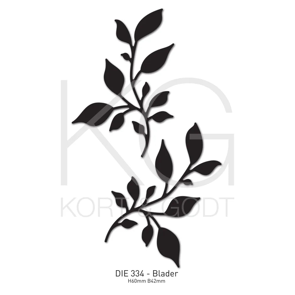 Kort og Godt dies K&G KG - kvist / blader    - DIE334