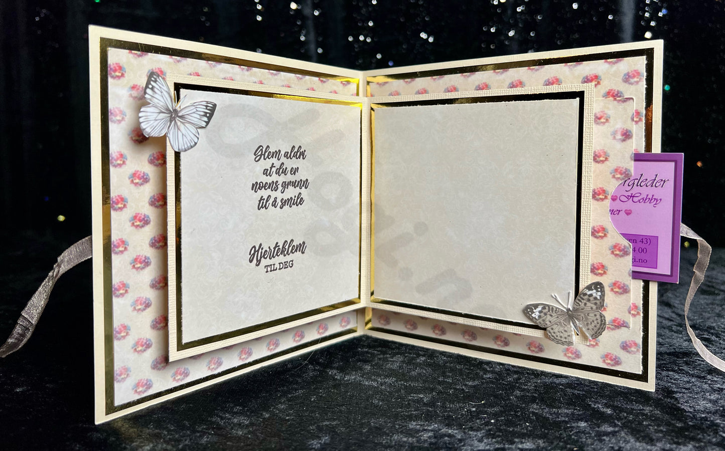 Hobbypakke/ hobbykit - POP-UP kort i kort