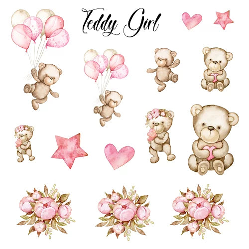 Reprint - Teddy Girl - 8x8 paper pack