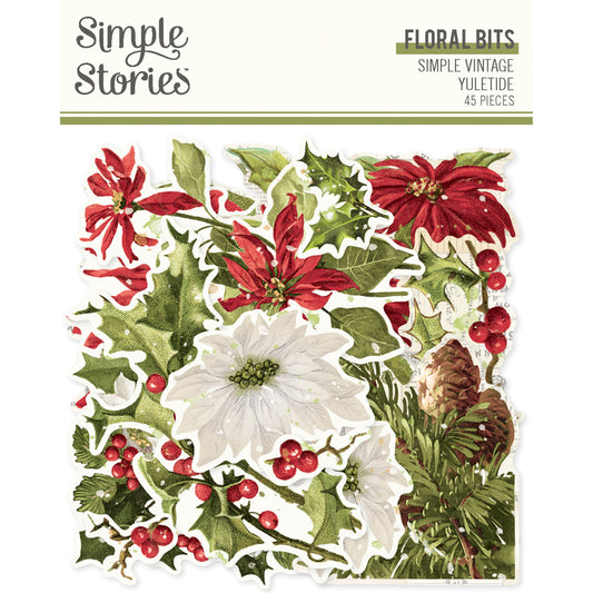 simple stories - Floral Bits - simple vintage - 45 pieces