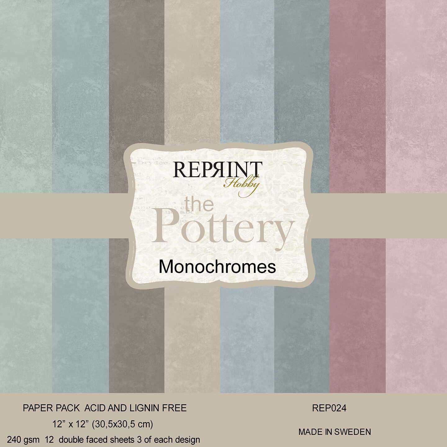 NYHET! Reprint Paperpack Reprint - The Pottery Monochromes - 12x12