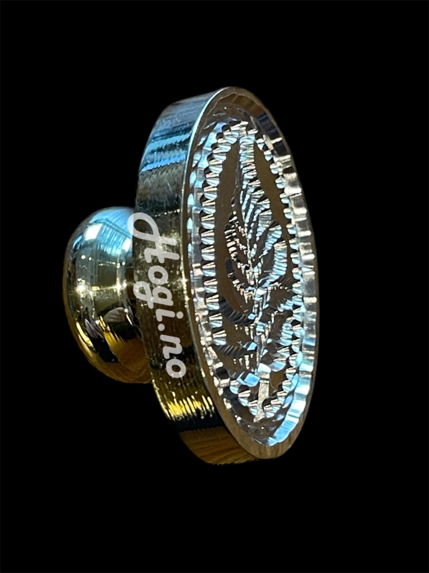 Lakkstempel- wax sealing coin - oval- bregne / blad 🌿- til lakkstempel segl