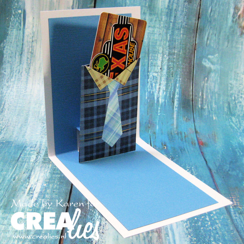 Crealies - skjorte gavekort lomme  - CLXtra204