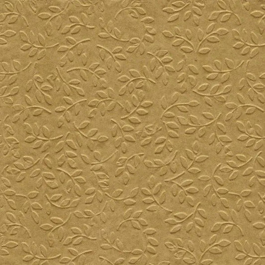 Servietter - lunsj - 33x33cm - Leaves Gull - med blad struktur