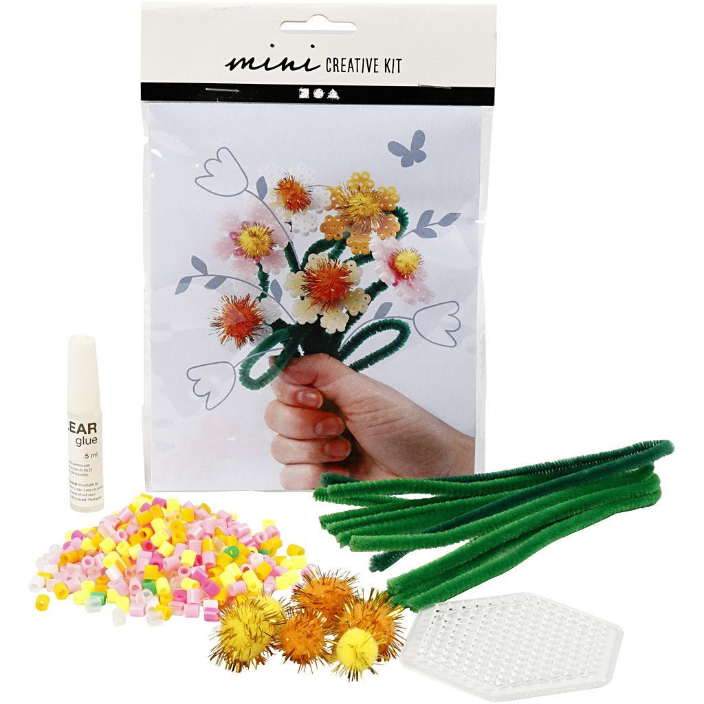 Mini diy kit - hobbysett - vårbukett - blomster