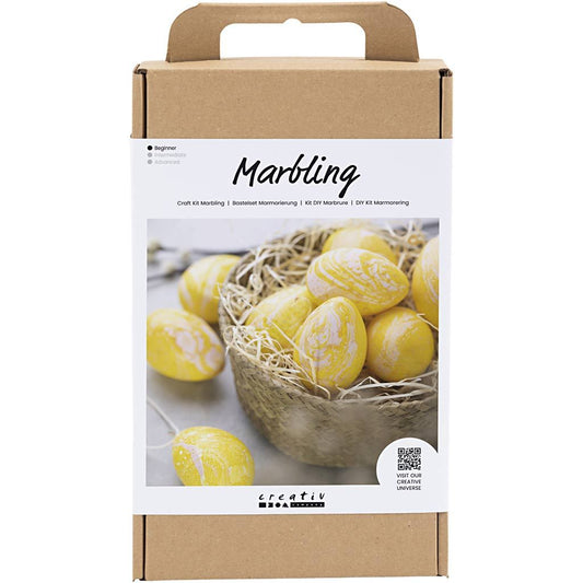 DIY Kit - hobbypakke - Marmorering påskeegg kit