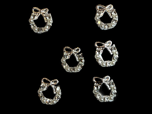 Charms - miniatyr - charms - nydelig bling krans med sløyfe - Velg farge