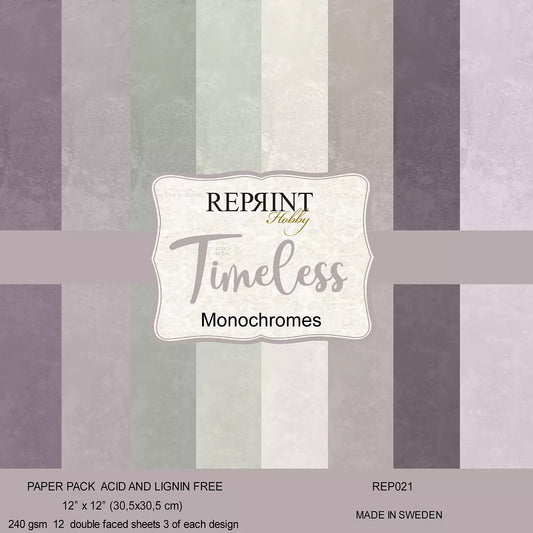 NYHET! Reprint -Timeless Monochromes - 12x12 -Rep021