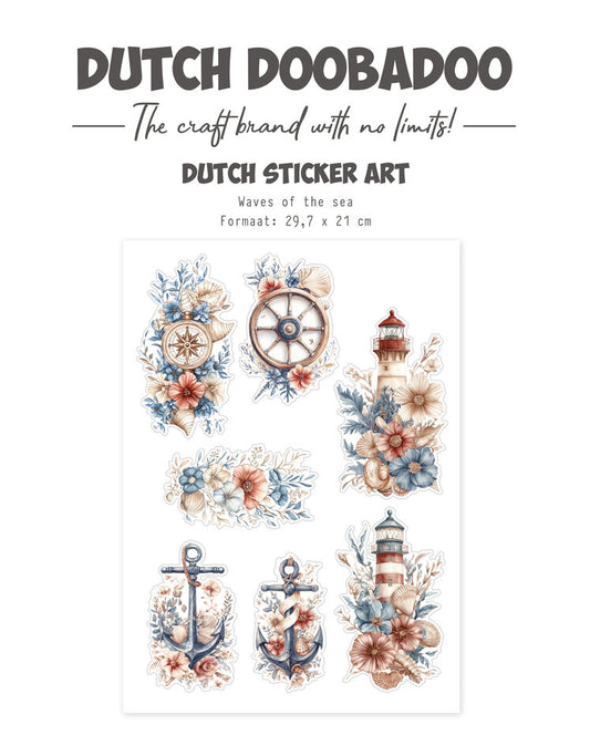 Dutch Doobadoo - Waves of the Sea - Stickers Art -A4