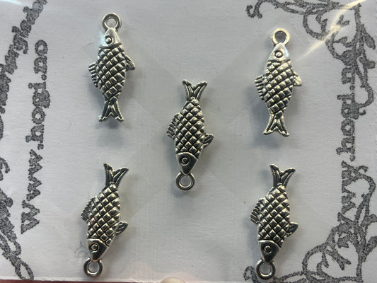 Charms - fisk sølv