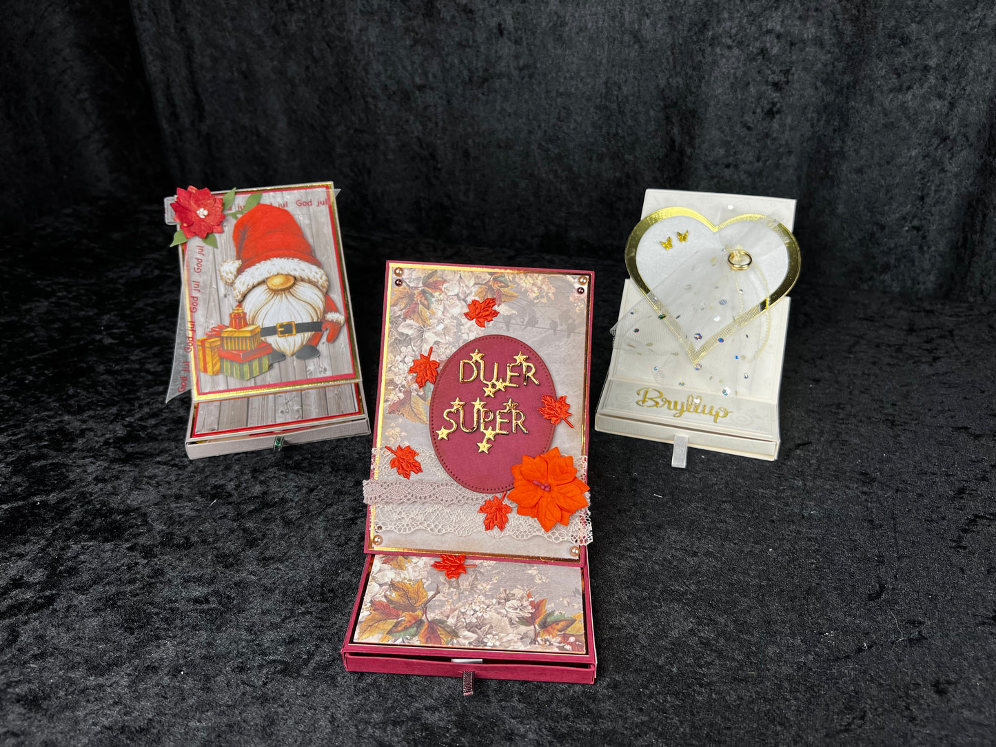 Hobbypakke/ hobbykit - Staffelikort med gøyal pop-up i skuffen.