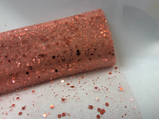 Tyll rosa med Shimmer /glitter15cm