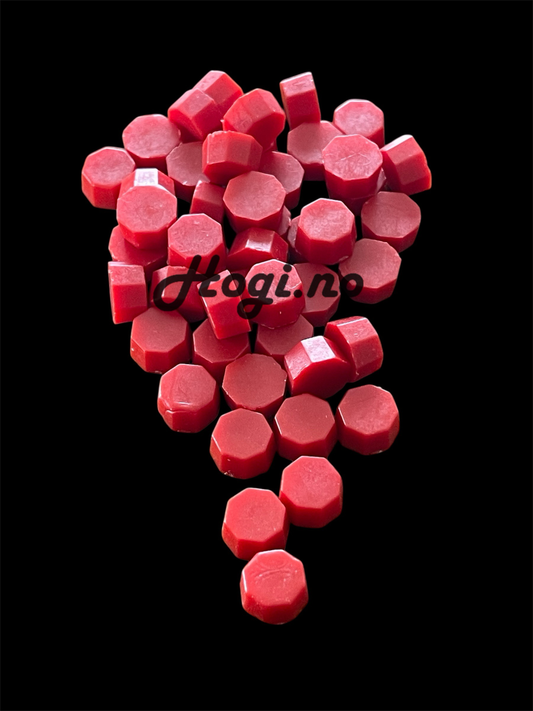 Wax octagon Rød/ red - til bruk med lakksegl/ lakkstempel