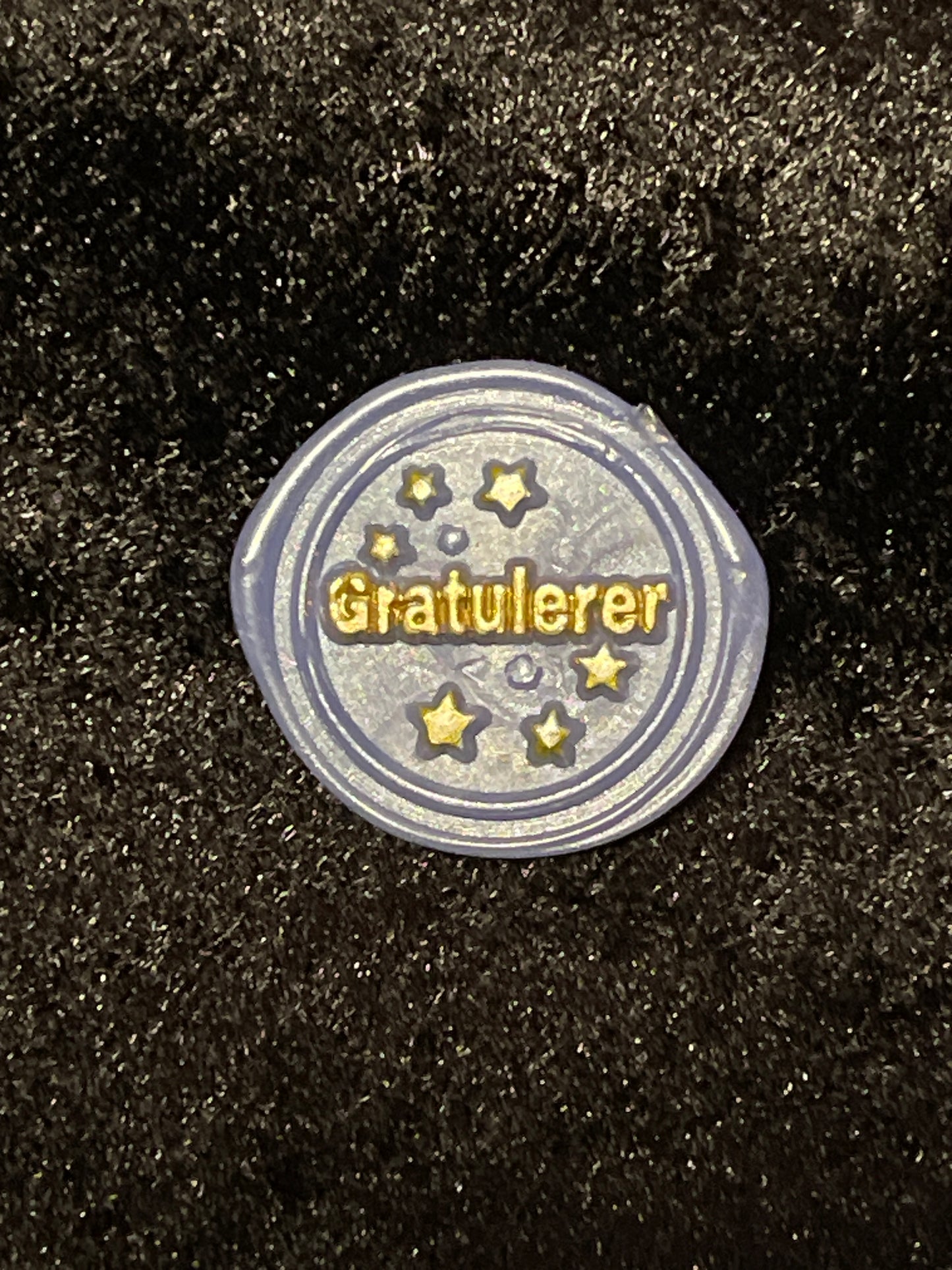 EKSKLUSIV NYHET! Hogi.no’s lakkstempel- wax sealing coin - ✨«Gratulerer»✨ med stjerner - lakkstempel segl-Ø 20mm eller Ø 30mm- velg størrelse.