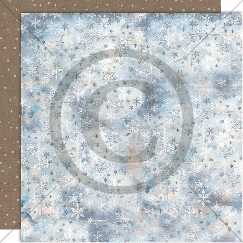 Papirdesign Mønsterark 12´x12´ - Vinterglede - snøstorm -  PD1573