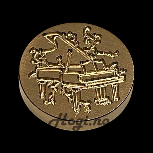 Lakkstempel- wax sealing coin - flygel/ piano 🎹 - til lakkstempel segl