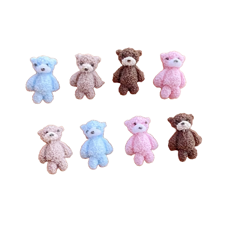 Charms - miniatyr - minifigur  - 3d bamse med i flere farger 🧸