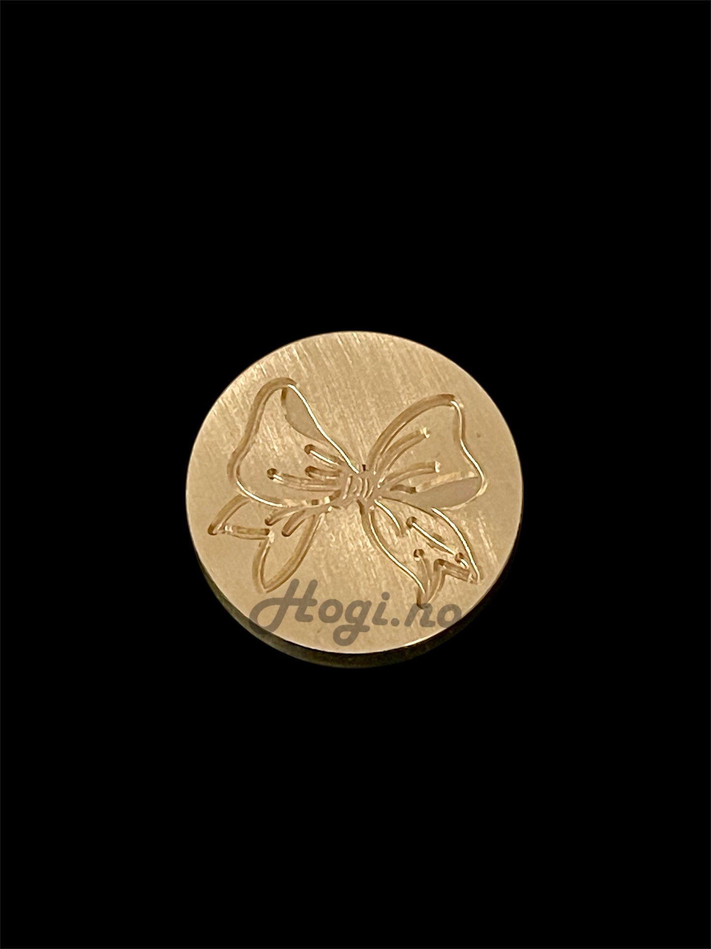 Lakkstempel- wax sealing coin -motiv: Sløyfe 2 -Ø 2,5cm - til lakkstempel segl