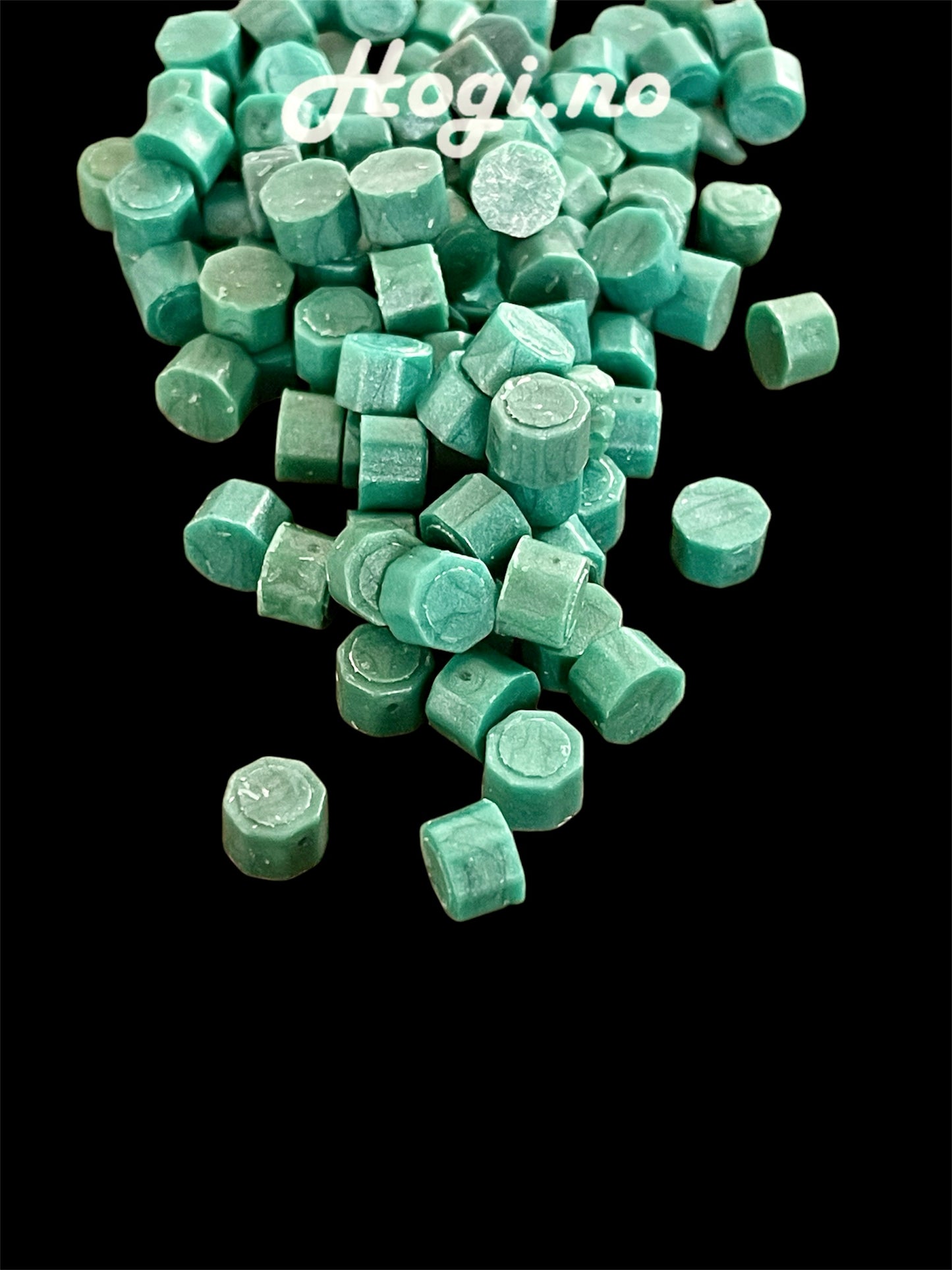 Wax octagon / voks - grønn, voks til  bruk med lakksegl/ lakkstempel -17g