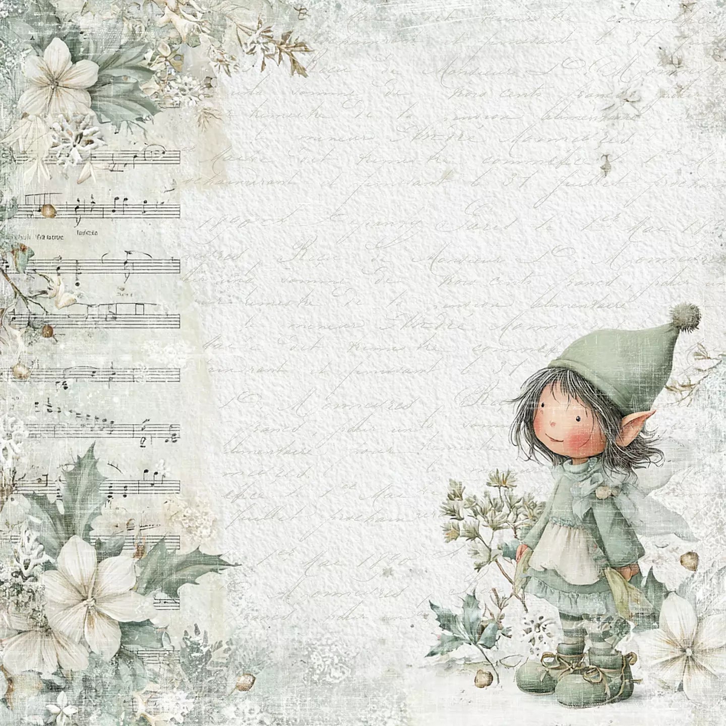 NYHET! Reprint mønsterark - Home for Christmas - Elf - 12x12