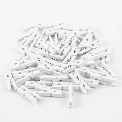 Klyper -små 2,5cm- 50 stk hvite