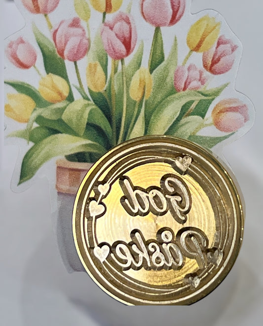 EKSKLUSIV NYHET! Hogi.no’s design: « God påske » lakkstempelmynt  u/ håndtak