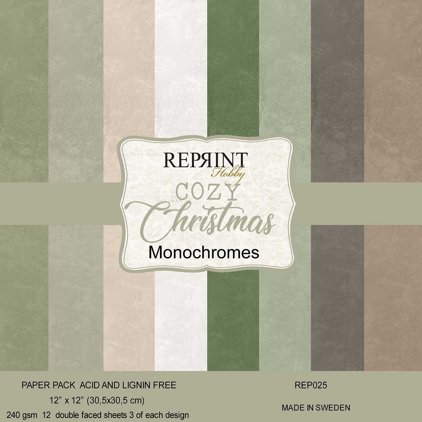 Forhåndsbestill nå! NYHET! Reprint – Cozy Christmas Monochromes 12x12”