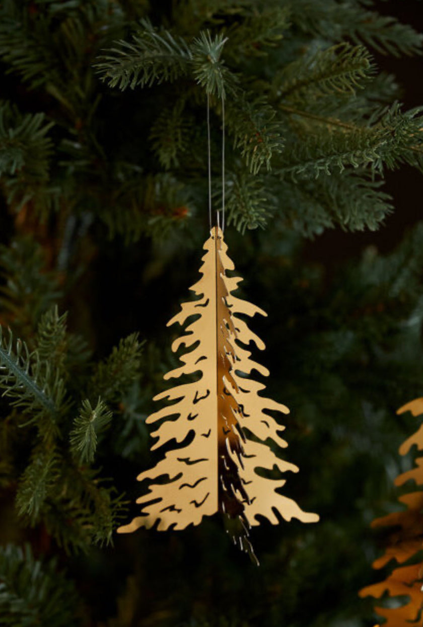 Holmen- Skog- gull- skogstre i metall- h:20cm