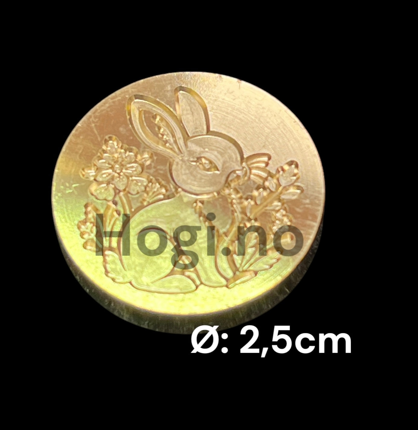 Lakkstempel- wax sealing coin - kanin i blomster gress 🌷🐰 - til lakkstempel segl