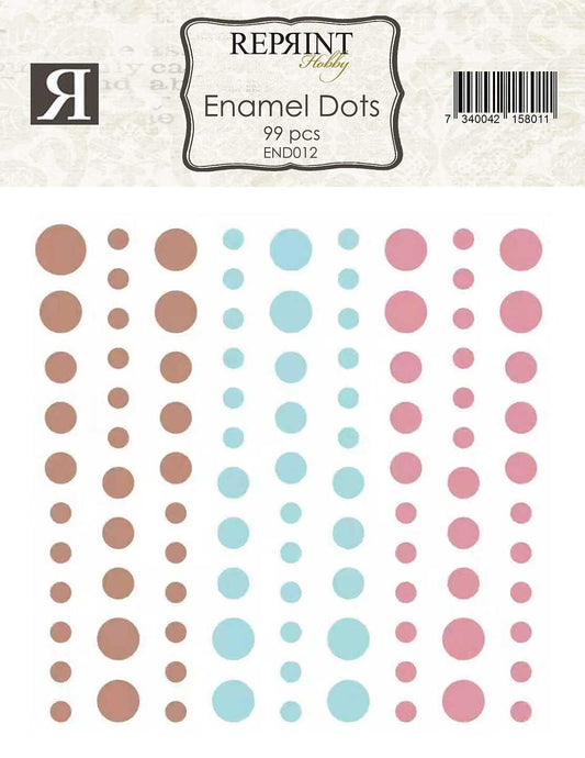 YHET! Adhesive Enamel Dots/ selvklebende dotter /«flate» halvperler The Pottery Collection