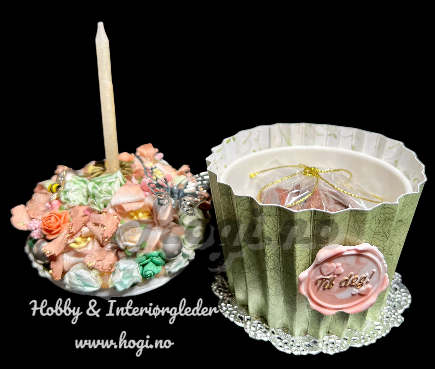 Hobbypakke - Muffins gaveboks med gaveeske-pose