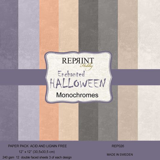 Forhåndsbestill nå! NYHET! Reprint –Enchanted Halloween Monochromes 12x12”