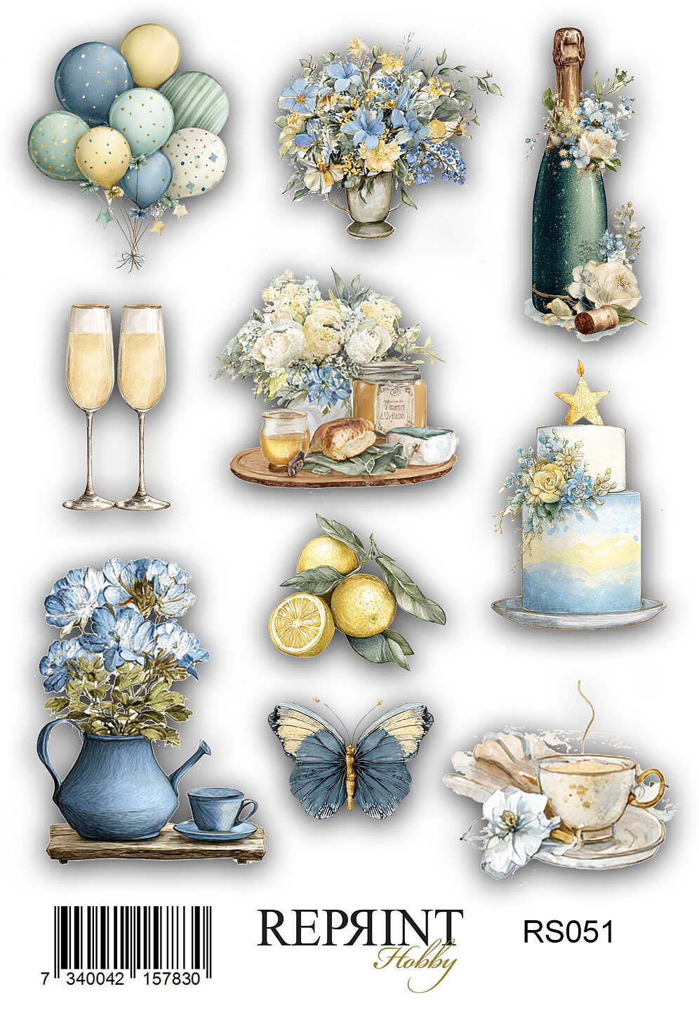 NYHET! Stickers Reprint - Summer Meadow - 11x16 cm