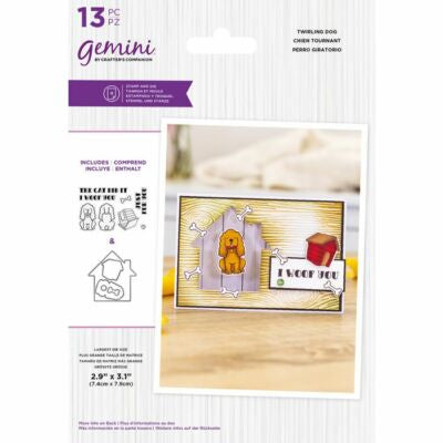 Gemini - Twirling Dog  Stamp & Die (GEM-STD-TWIRLDG)