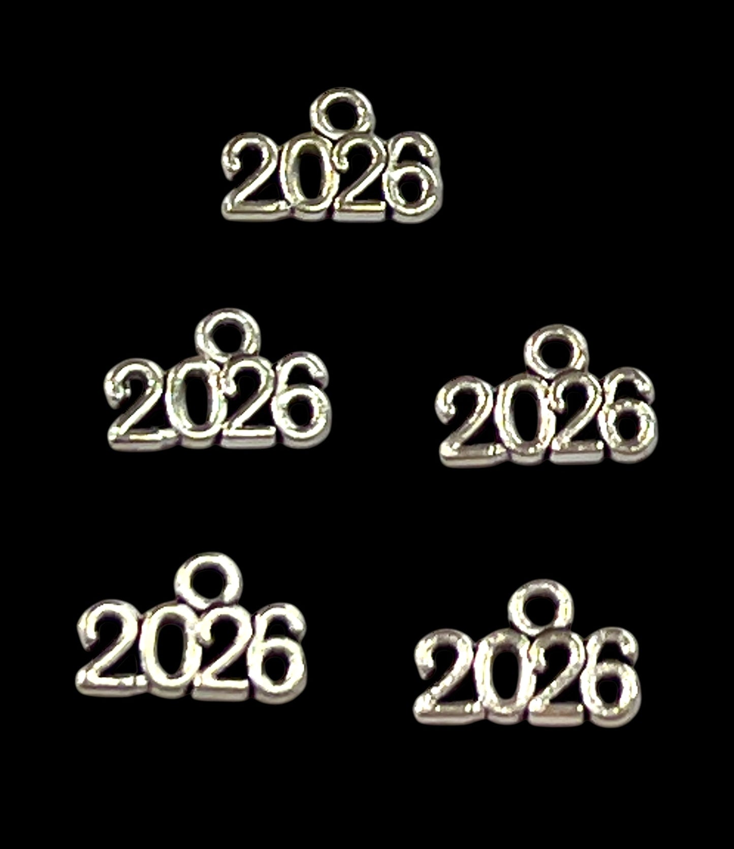 Charms - miniatyr - metallcharms - 2026- 5 stk i pk velg farge
