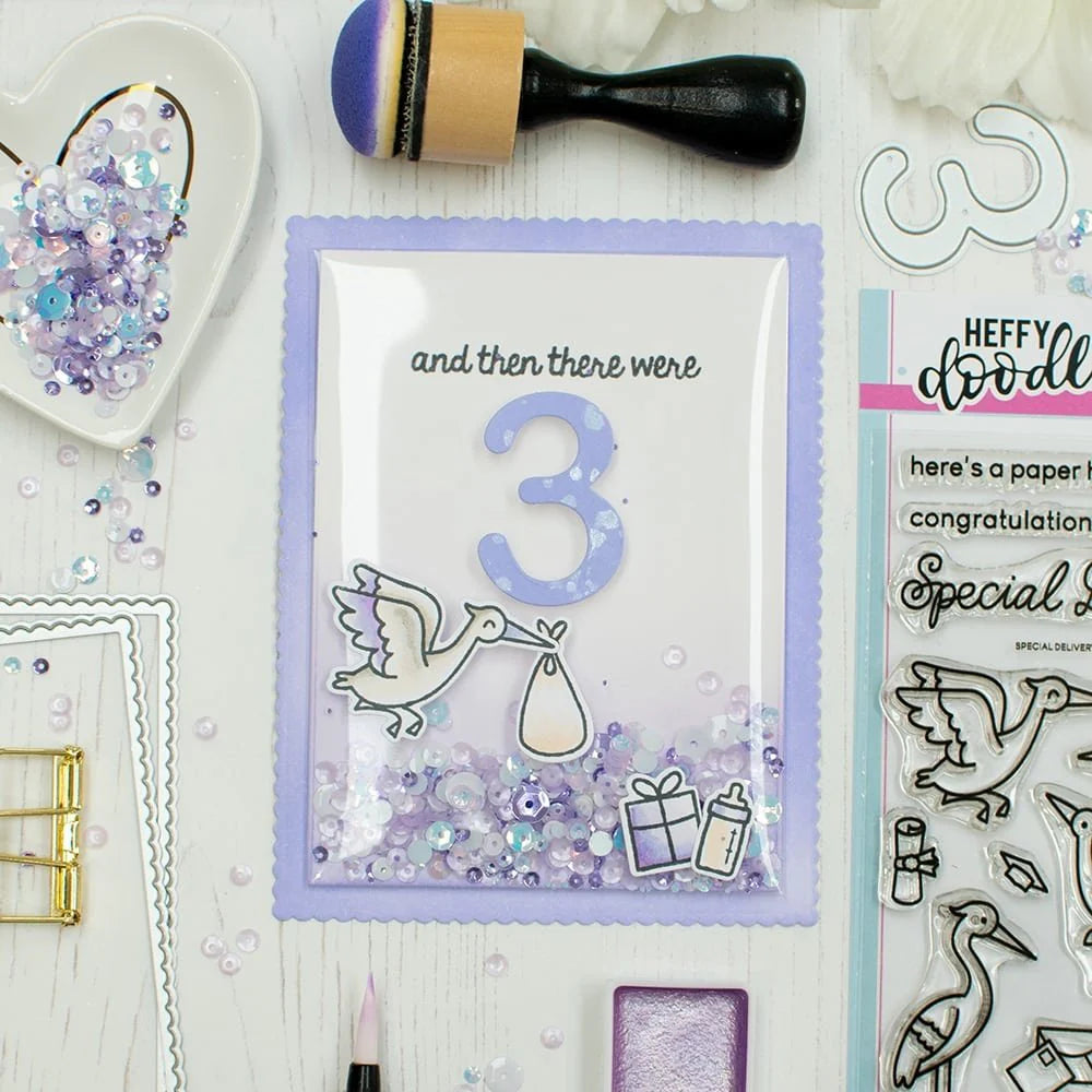 Heffy doodle -  scalloped imperial Rectangle - Cutting Dies