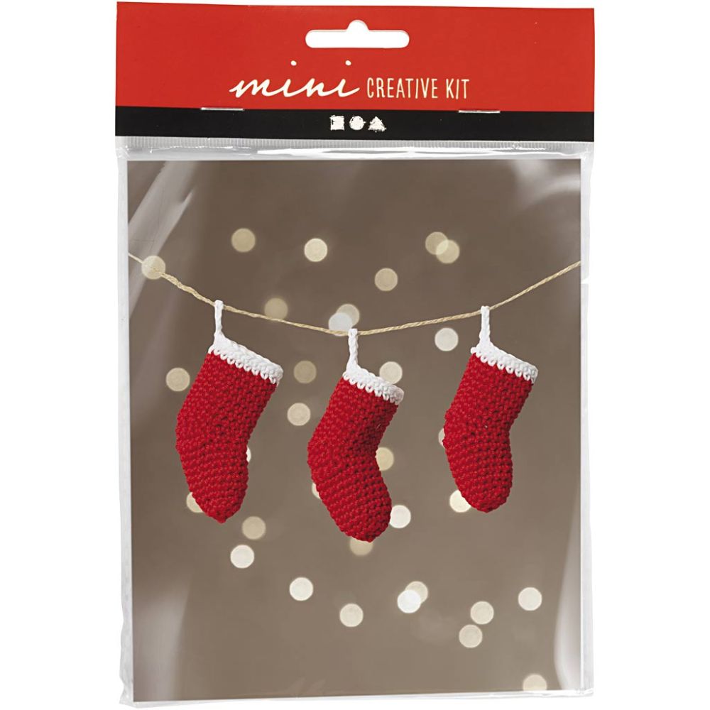 Mini DIY Kit - mini heklede sokker