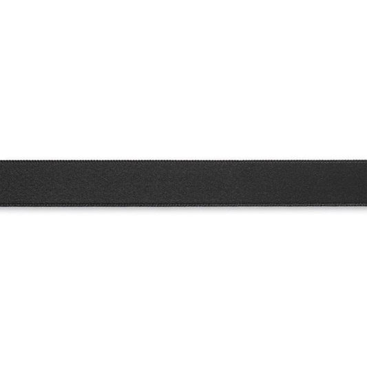 Sort Silkebånd/ satinbånd - 15mm  3m