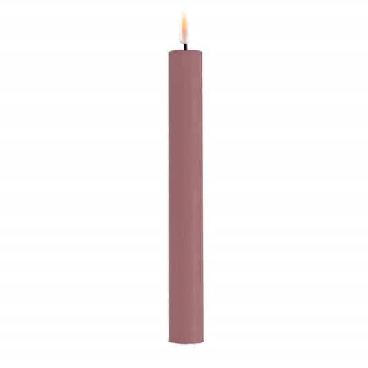 LED Dinner Candle - Lys lilla - 2 stk LED kronelys. H: 24cm