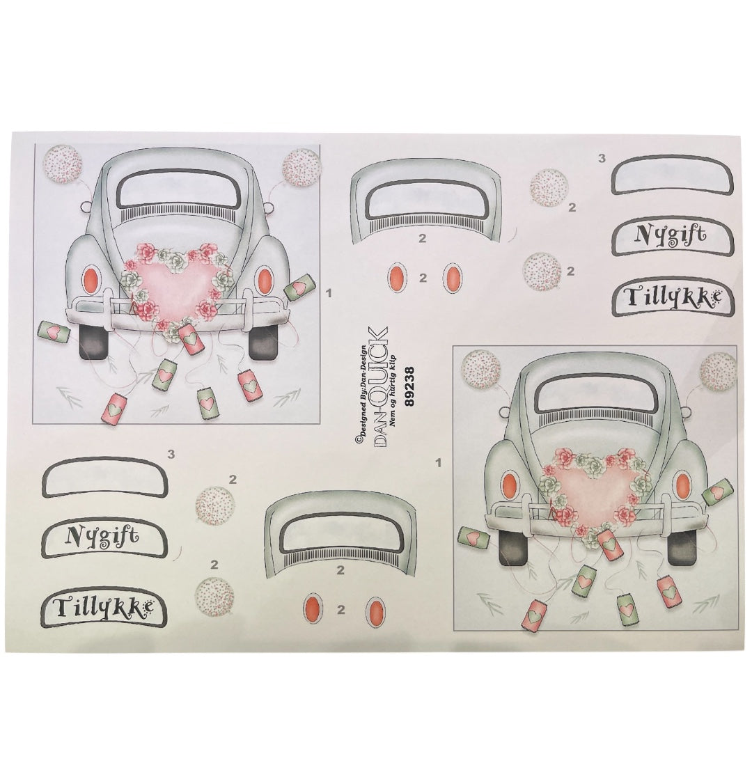 3D klippark - Boble VW Bryllupsbil