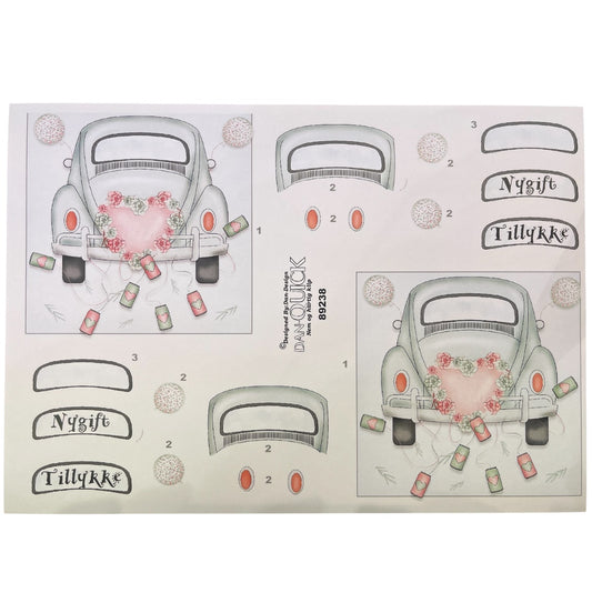 3D klippark - Boble VW Bryllupsbil