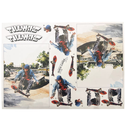 3D klippark - Skater ungdom/ gutt- skateboard 🛹