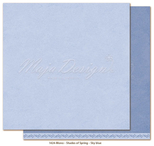 NYHET! Maja Design - Spring Garden - Mono -  Sky Blue - 12 x 12"