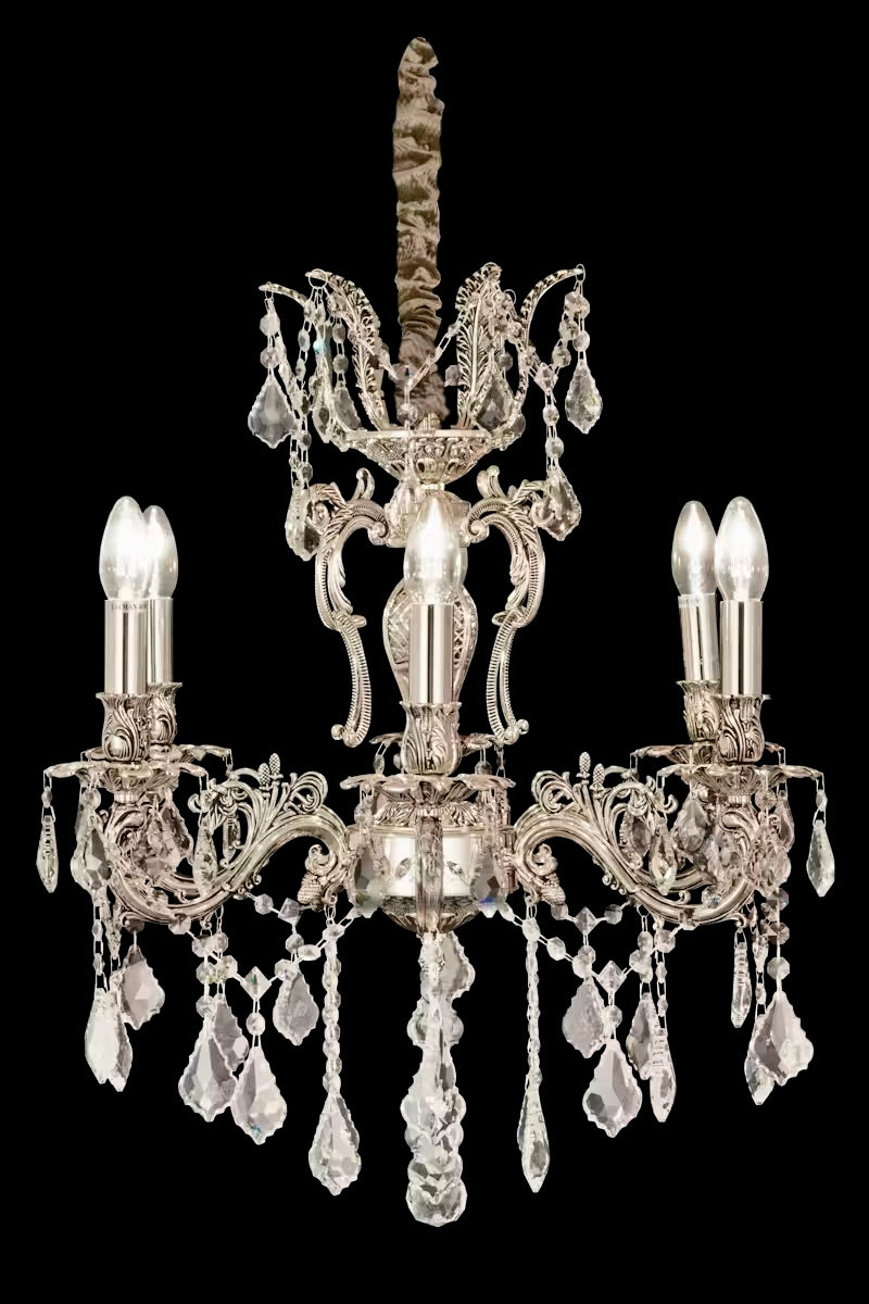 Allington lysekrone 6-arm antikksølv