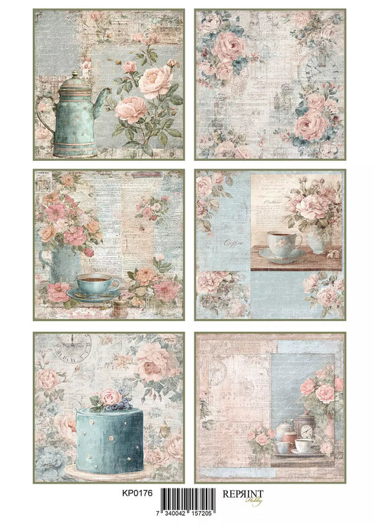 NYHET! Reprint  - klippark -  Quiet moments Tags - A4 - KP0176